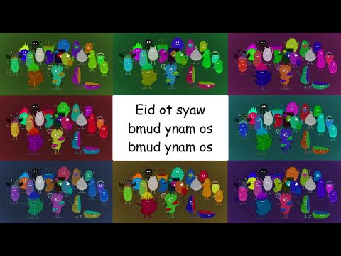 dumb ways to die 8 colors in one video normal & reversed with lyrics