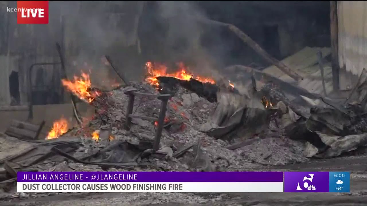 Dust collector causes wood finishing fire