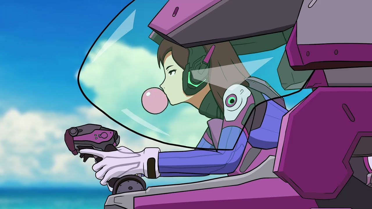 D.Va blows a bubble