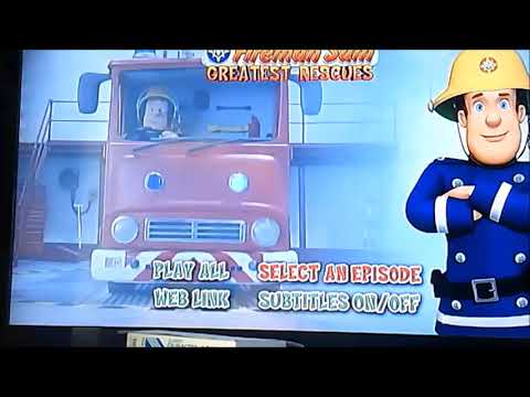 DVD Menu Walkthrough to Fireman Sam's Greatest Rescues