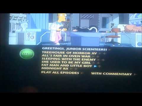DVD Menu Walkthrough to The Simpsons The Complete 16th Season UK DVD Disc One