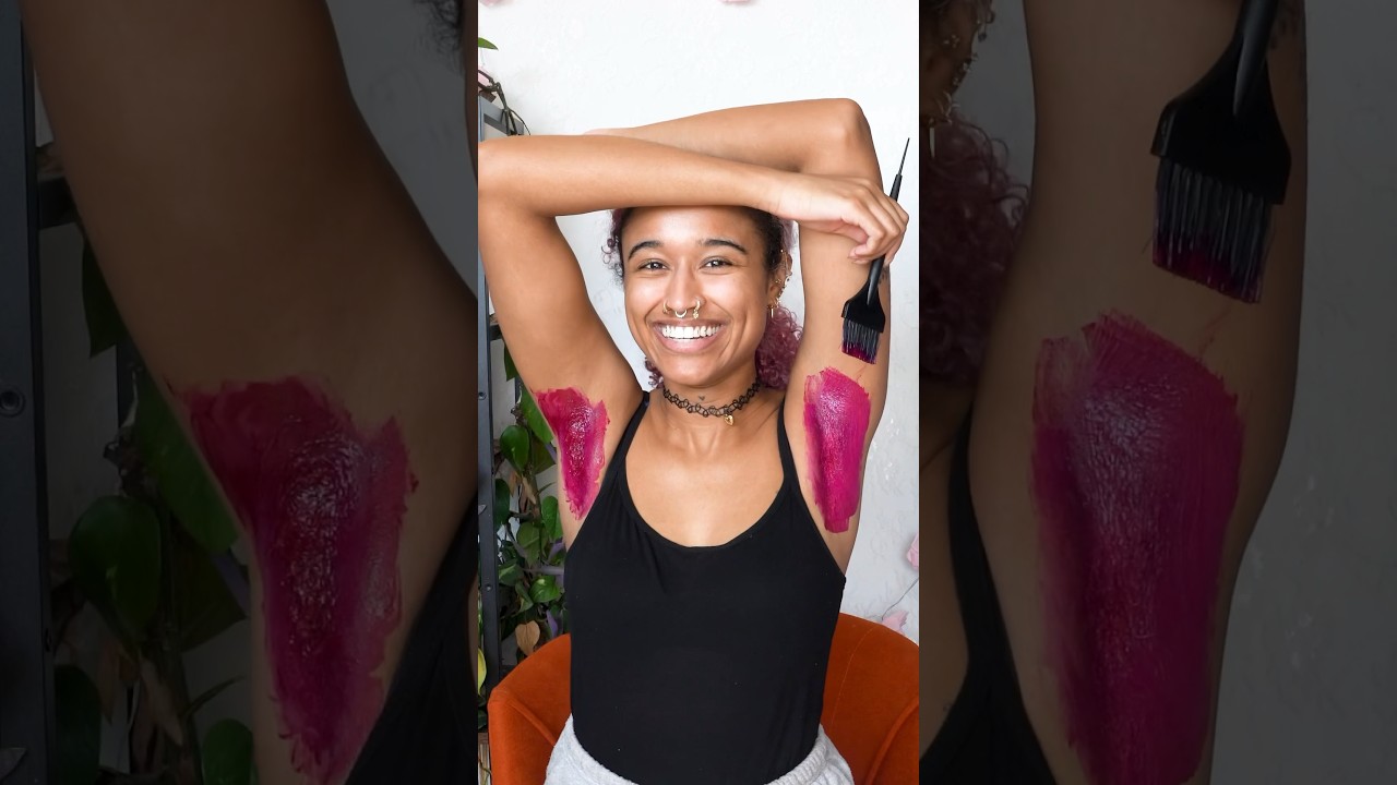 Dyeing My Armpit Hair Pink! #HairDye #HairTutorial