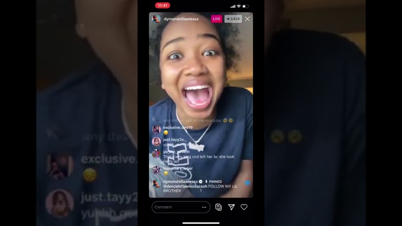 Dymond Flawless twerking on new boyfriend on IG live 🍑💦