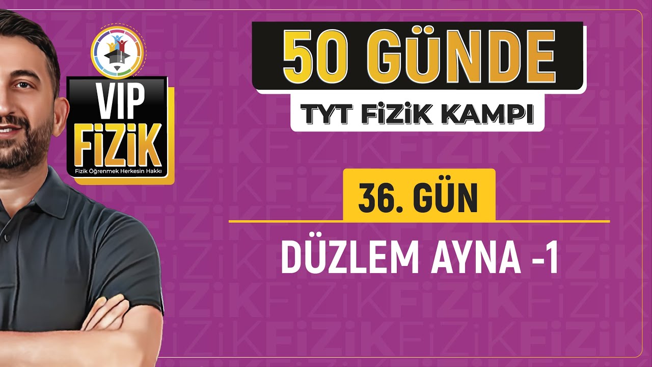 Düzlem ayna konu anlatımı -1 | 36.Gün 1.Video | 2024 TYT Fizik kampı