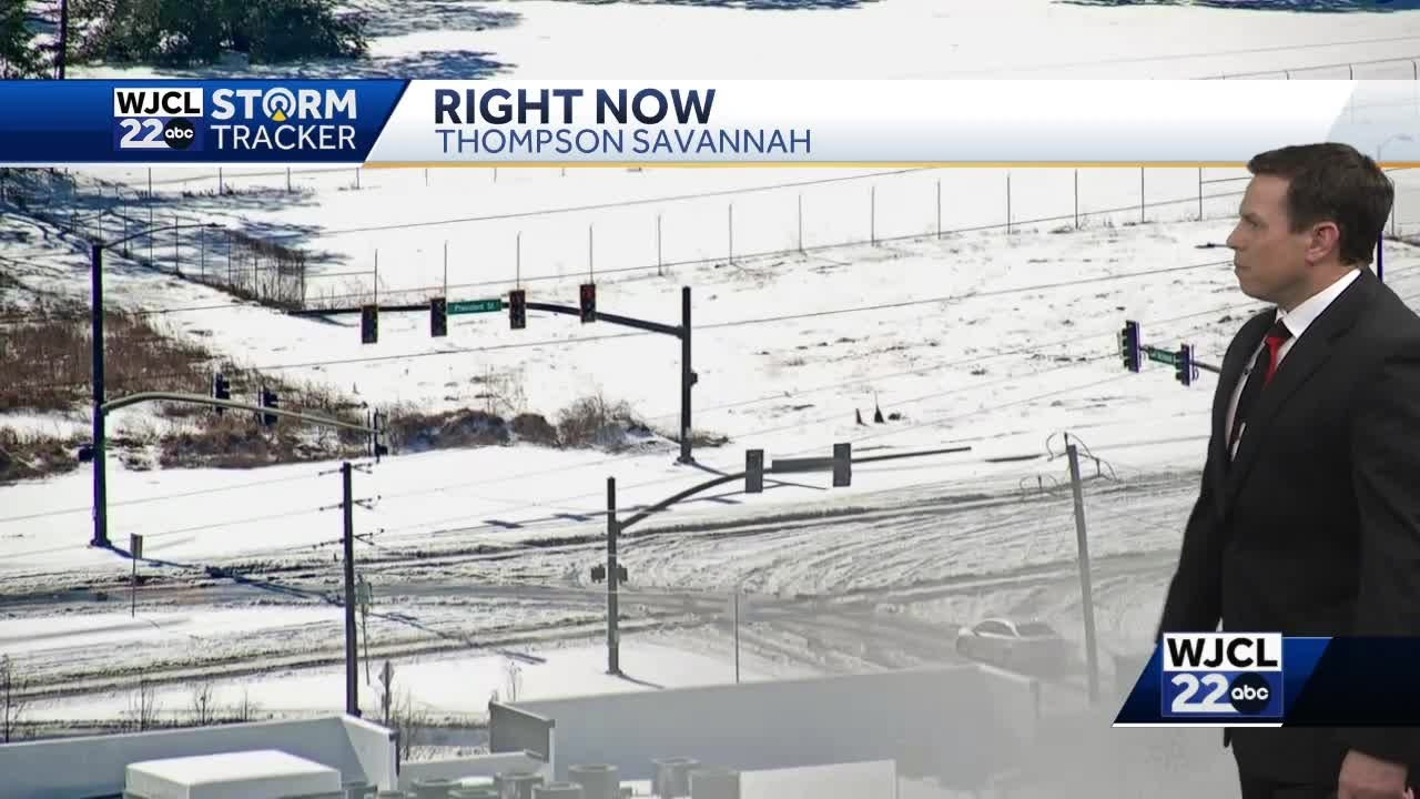 Early estimates of snowfall in and around Savannah