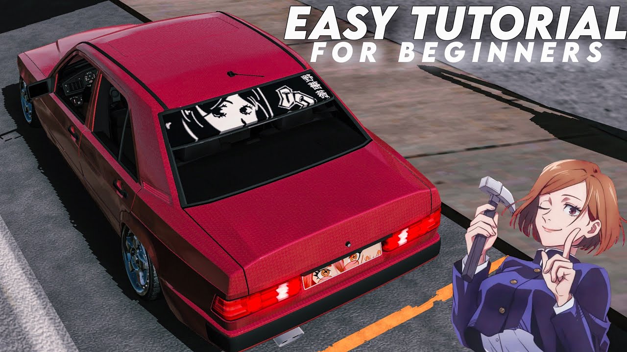 Easy Anime Livery For BEGINNERS | Nobara Kugisaki Art | Mercedes 190E | Car Parking Multiplayer