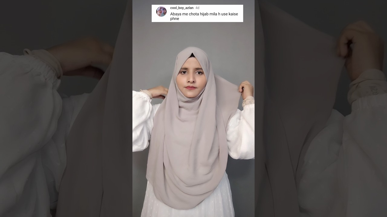 Easy full coverage hijab tutorial with abaya dupatta #quickhijab #hijabstyle #hijabtutorial