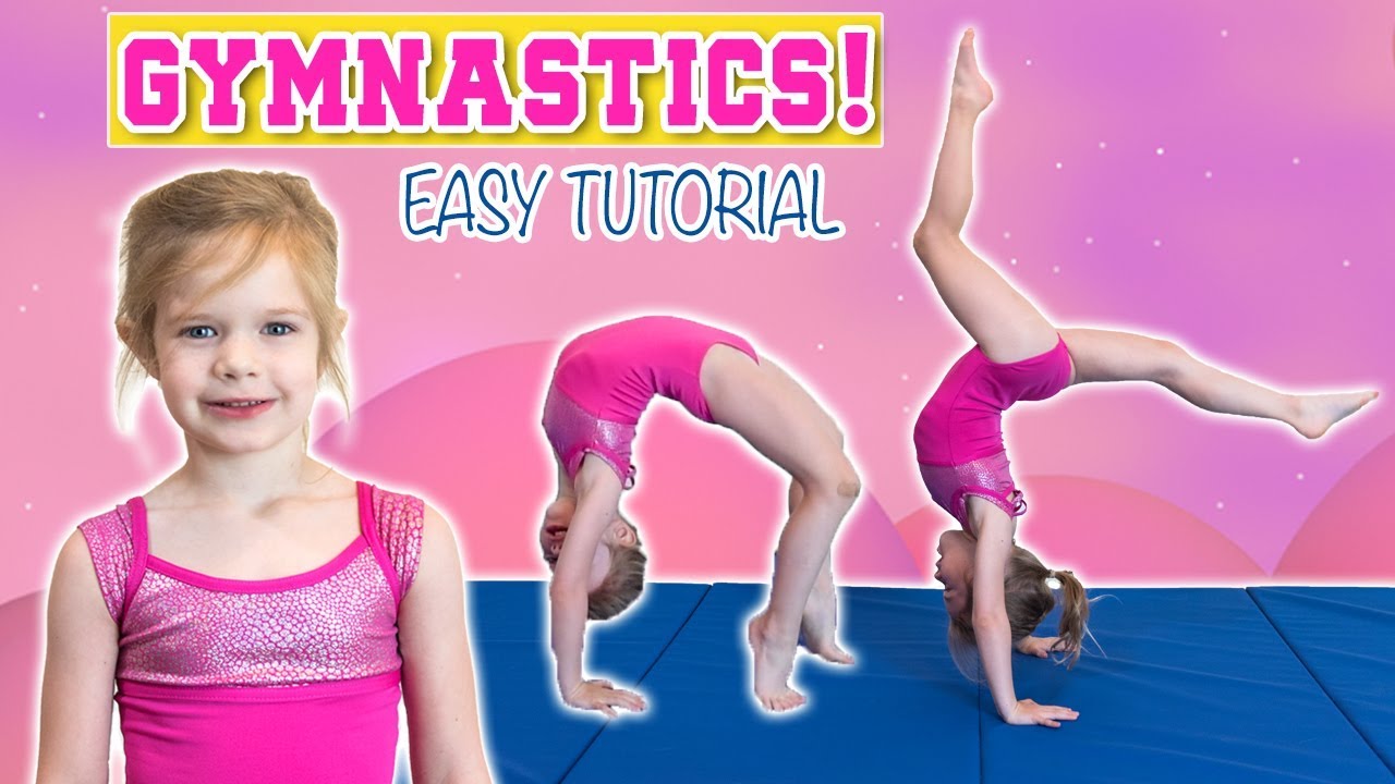 EASY GYMNASTICS TUTORIAL TAUGHT BY 4-YEAR-OLD OLIVIA | BACKBEND, FRONT LIMBER, BACK WALKOVER