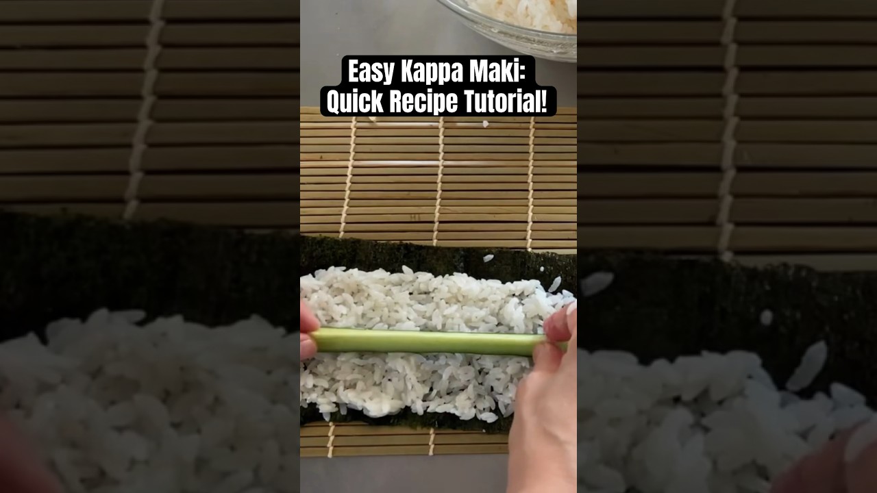 Easy Kappa Maki Recipe: Quick Tutorial! | Japanese Cucumber Sushi Roll