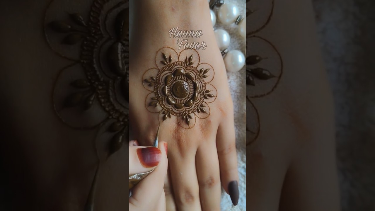Easy Mandala Mehndi Henna Design 🤎 Trending Unique Mandala #mehndi #henna #mandala #easyhenna