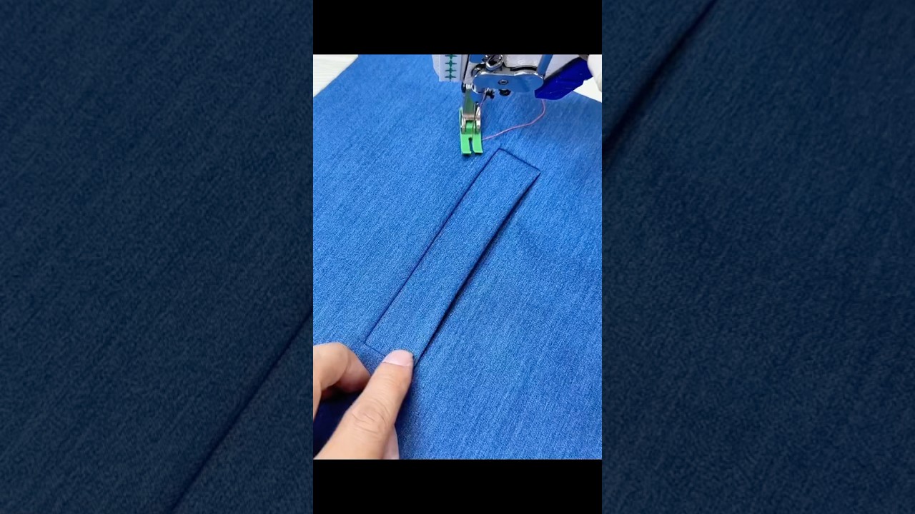 Easy Method To Sew Single Welt pocket #sewing #diy #pocket