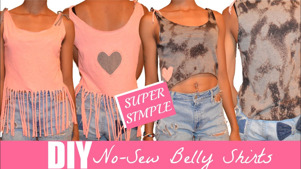 Easy No-Sew DIY Belly Shirts!