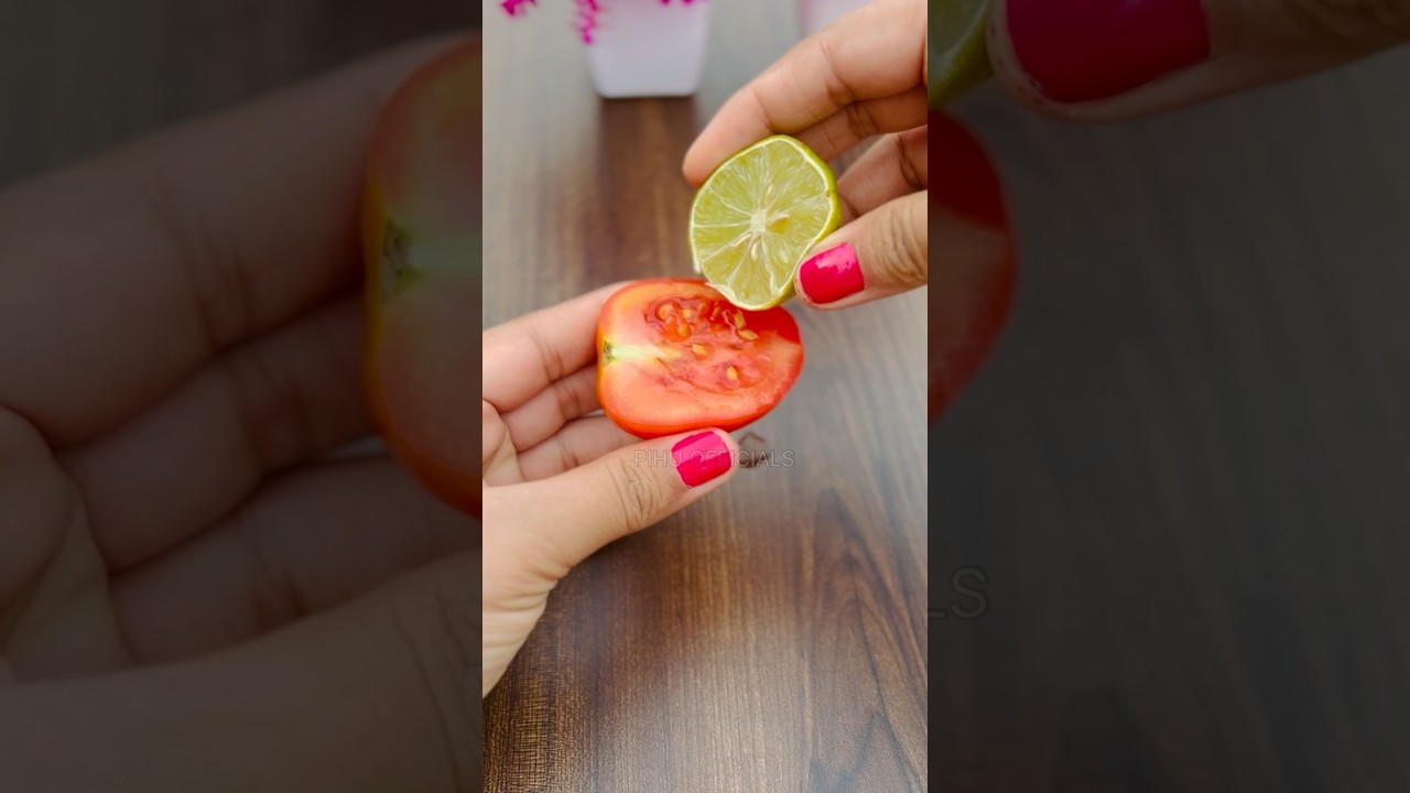 Easy Pedicure & Manicure Tips With Tomato🍅 | Remove Feet Tanning #youtubeshorts #shorts #viral