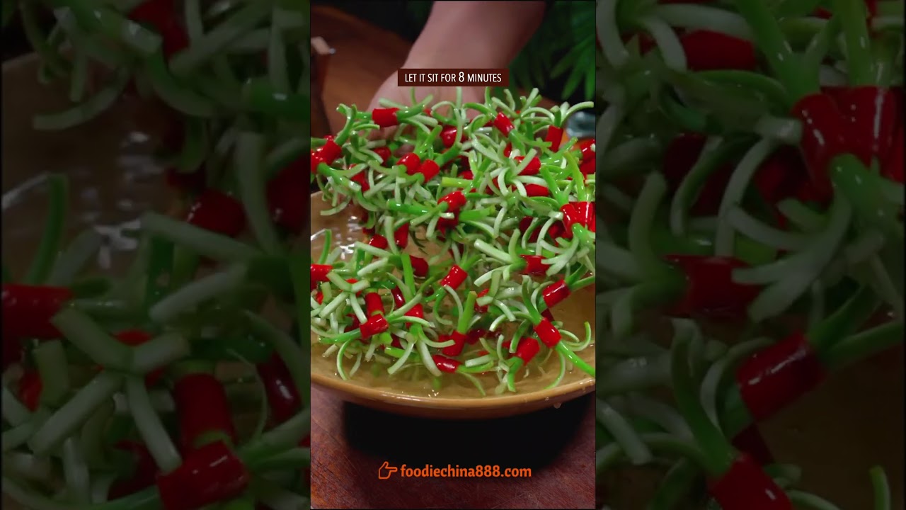 EASY STIR-FRIED GARLIC SCAPE RECIPE #recipe #cooking #chinesefood #garlic #vegetables