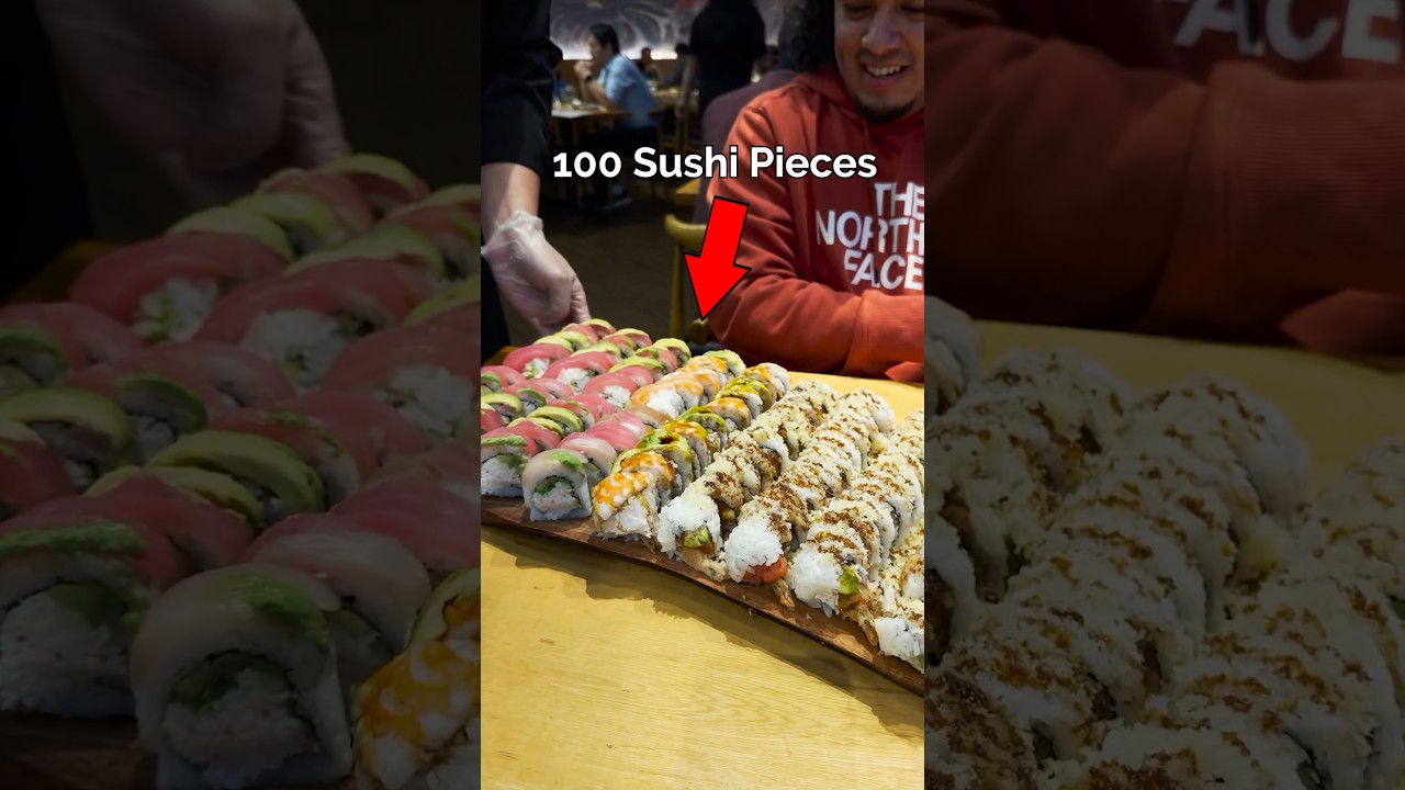 Eating 100 Pieces Of Sushi Challenge