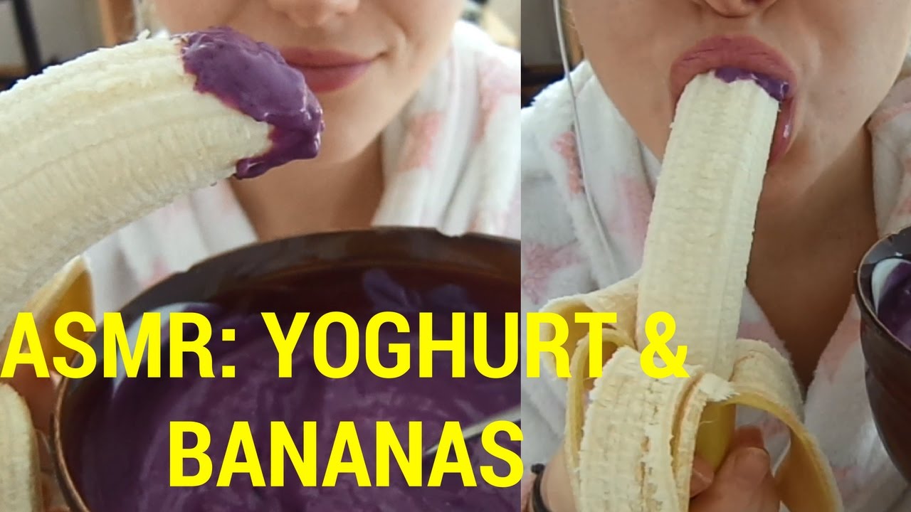 EATING BANANA/BLUEBERRY YOGHURT - RELAXING BREAKFAST ASMR