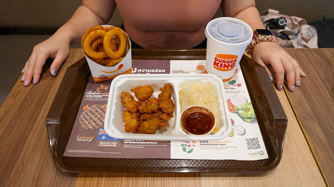 Eating Burger King in Thailand