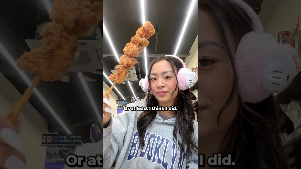 eating hot foods from the korean convenience store! #shorts