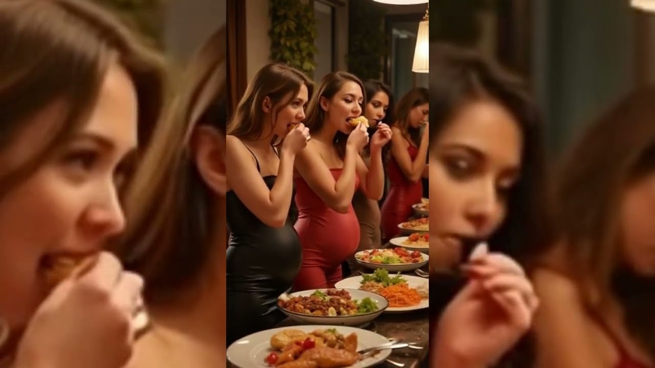 Eating Time with belly stuffing food #ai #bellyfat #bellystuffing