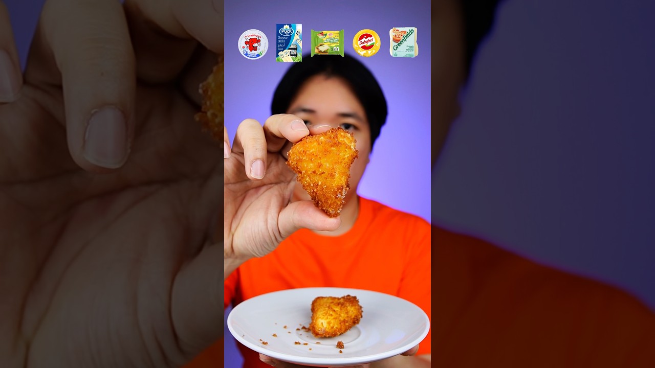 EATING VARIOUS KIND OF FRIED CHEESE #asmr #mukbang