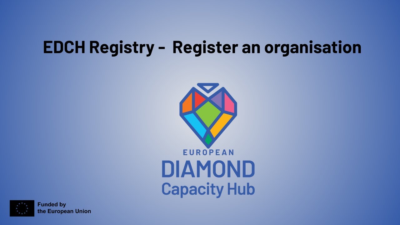 EDCH Registry - Register an organisation