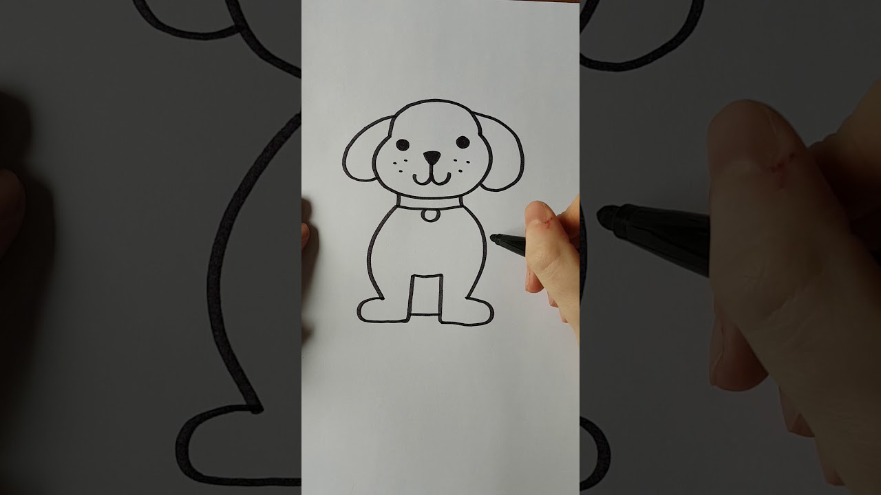 Een hond - Tekenen met juf De Haan