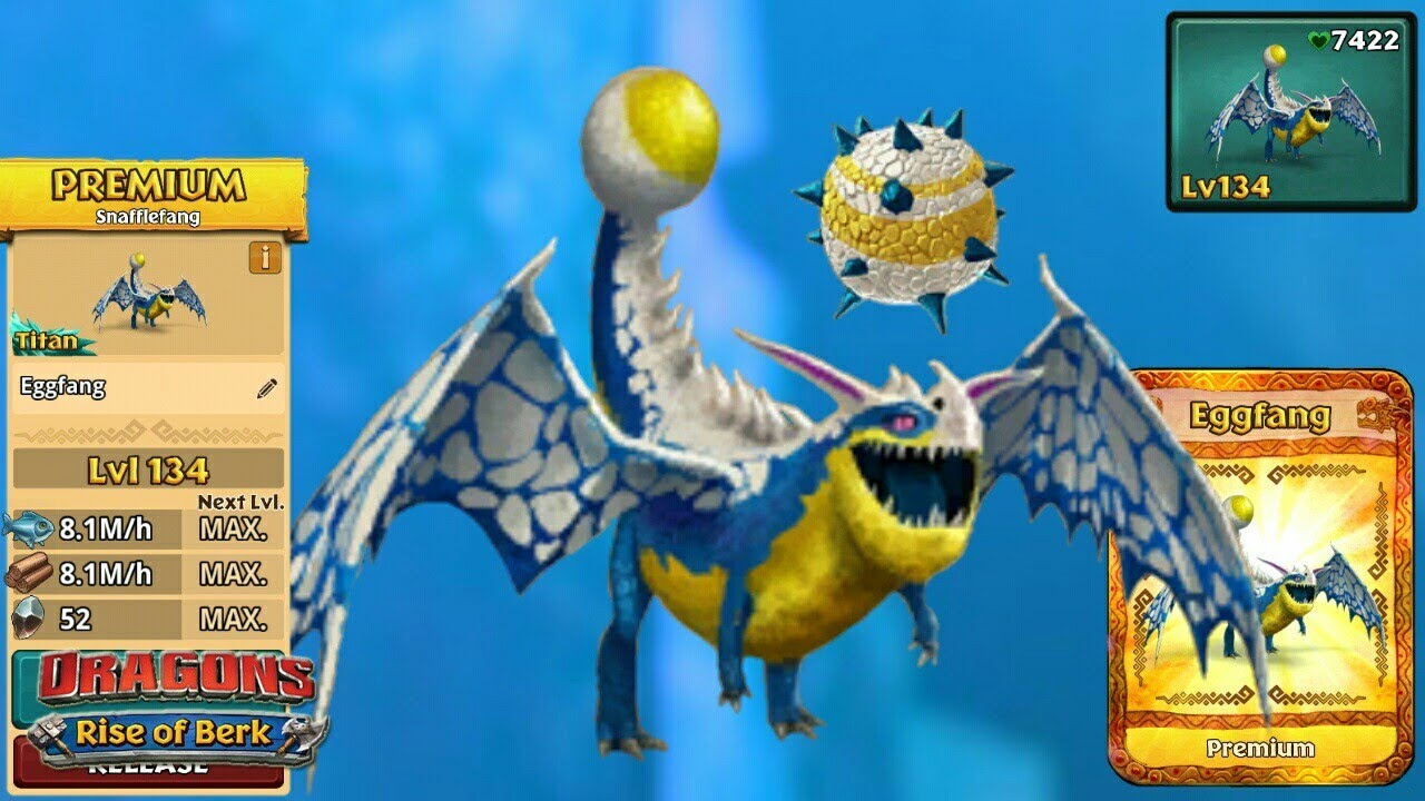 Eggfang (New Premium Snafflefang) Max Level 134 | Dragons: Rise of Berk