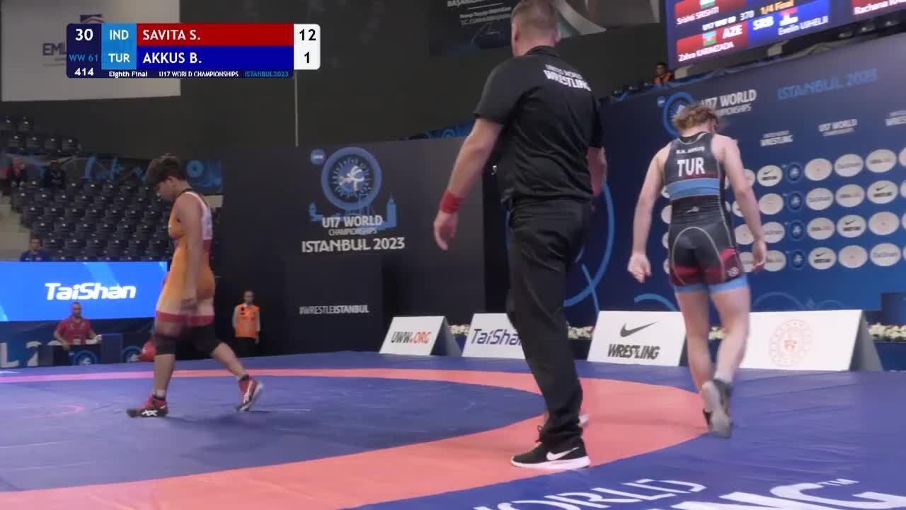 Eighth Final • WW 61Kg • Savita SAVITA (IND) vs. Beyza Nur AKKUS (TUR)