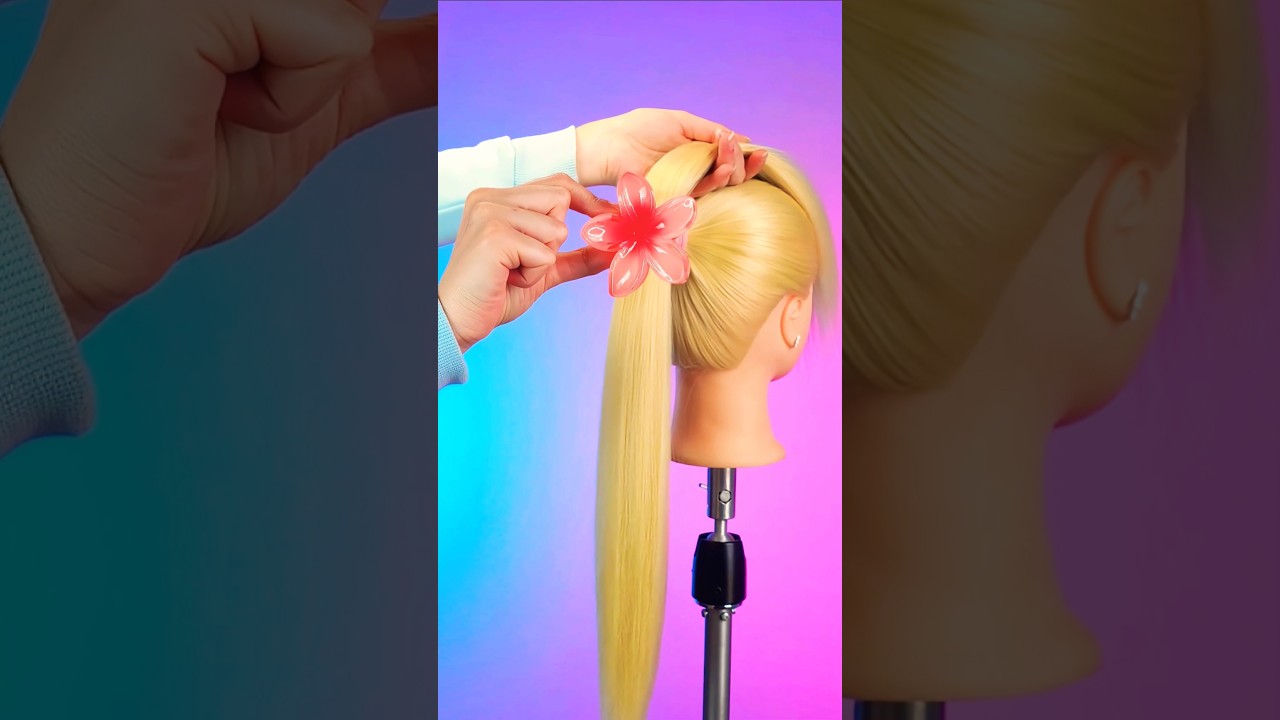 Einfache Pferdeschwanz Frisur 🩷😍 #frisur #frisuren #frisurentutorial #haare #haartutorial #shorts