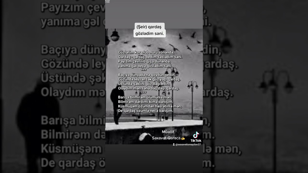 (Şeir) qardaş gözlədim səni.