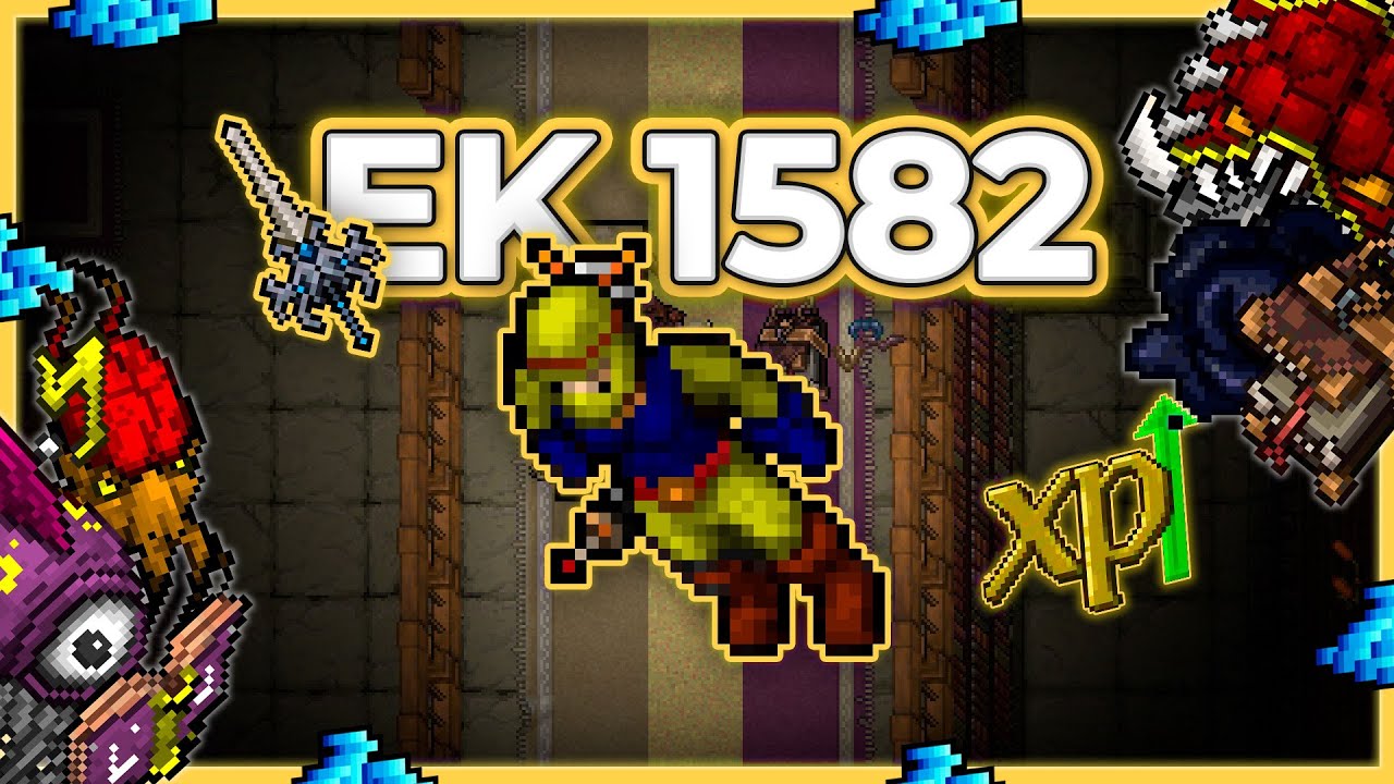 EK 1582 Hunt Solo Secret Library Fire Section 6.4kk/h Raw + 1.5kk Profit (Book Boosted) #tibiahunt