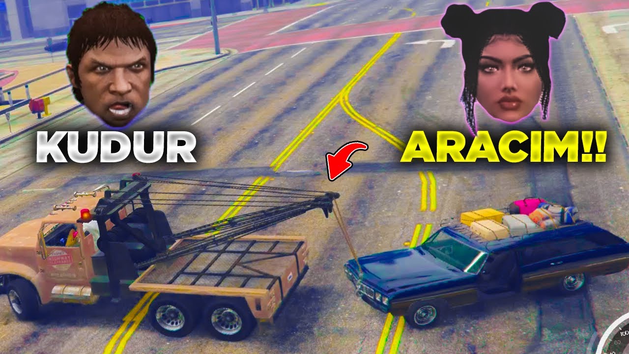 ÇEKİCİYLE BÜTÜN ARAÇLARI ÇEKTİM ! (Fivem Troll)