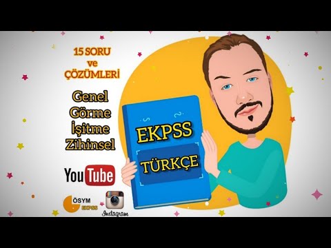 EKPSS TÜRKÇE SORULARI - 1 TÜM DÜZEYLER İÇİN (KARIŞIK)