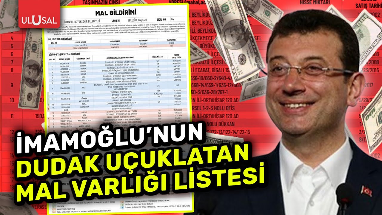 Ekrem İmamoğlu  mal varlığını açıkladı! İşte o liste