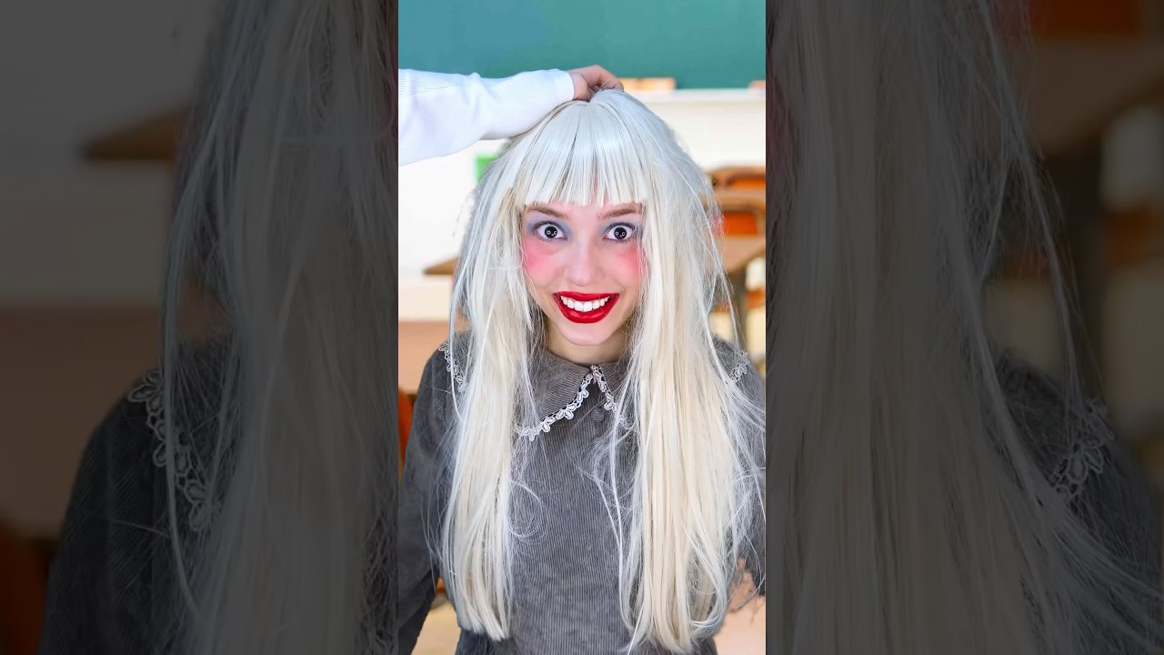 ela trouxe uma boneca amaldiçoada pra aula 😱💀 #asmr #funny