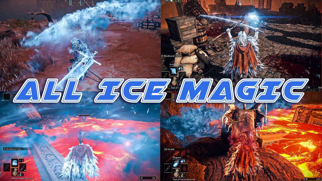 ELDEN RING - All Ice/Snow/Cold Magic Spells & Incantations [4k/60fps, PC]
