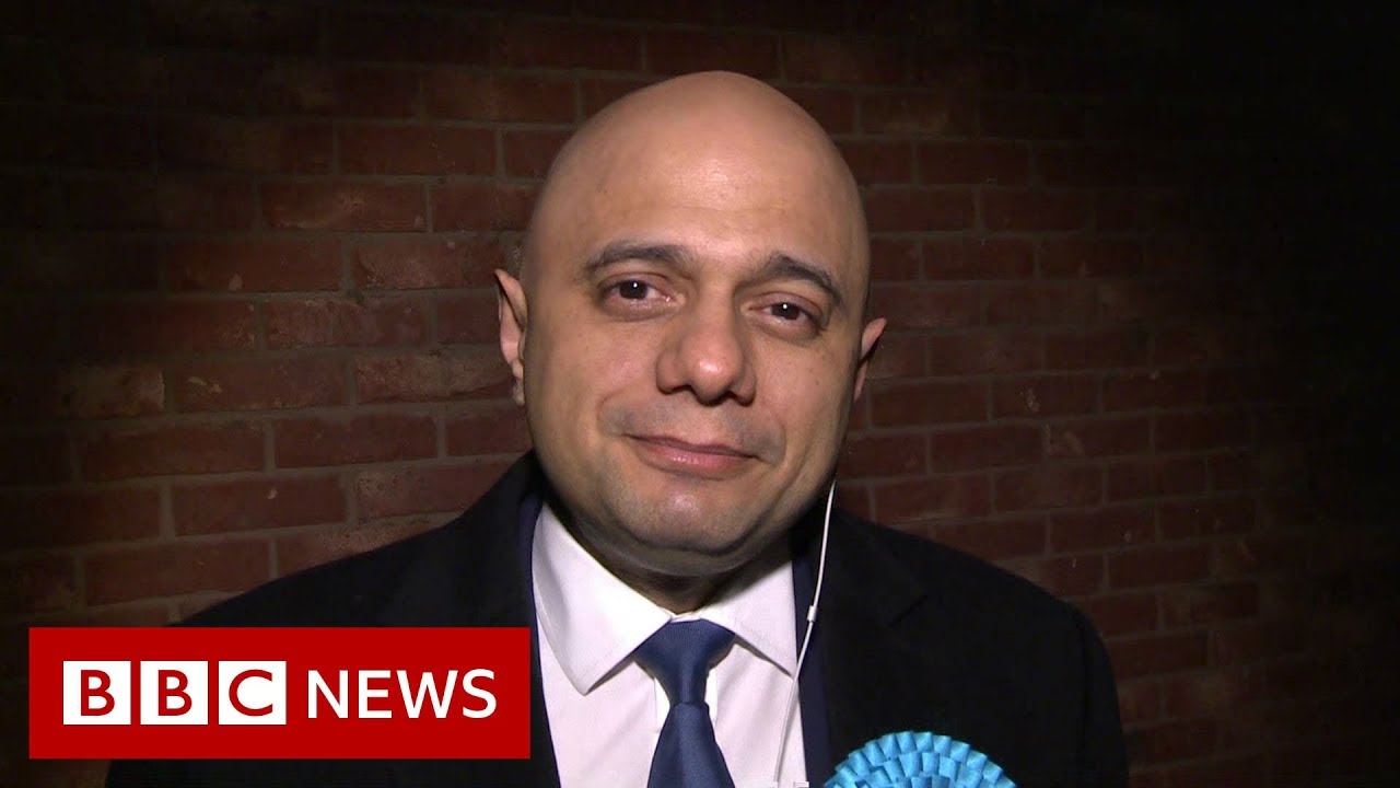Election results 2019: Chancellor Sajid Javid on results so far - BBC News