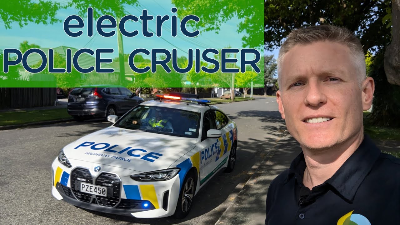 Electric police car ride-along in New Zealand