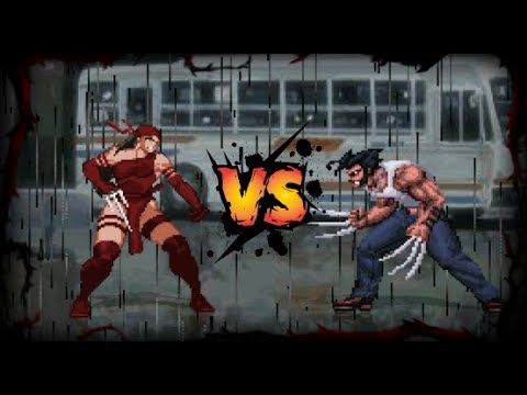 Elektra vs Logan (Wolverine) MUGEN BATTLE
