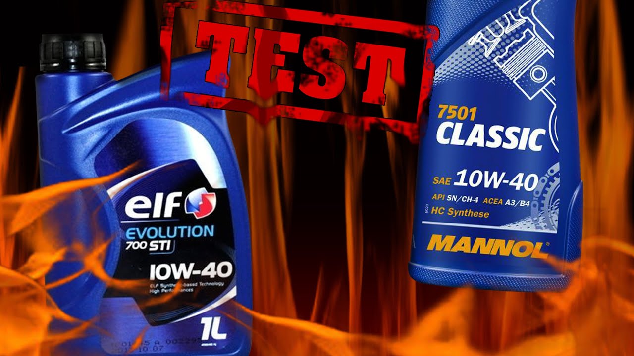Elf Evolution 700 STI 10W40 kontra Mannol Classic 10W40 Test 400°C