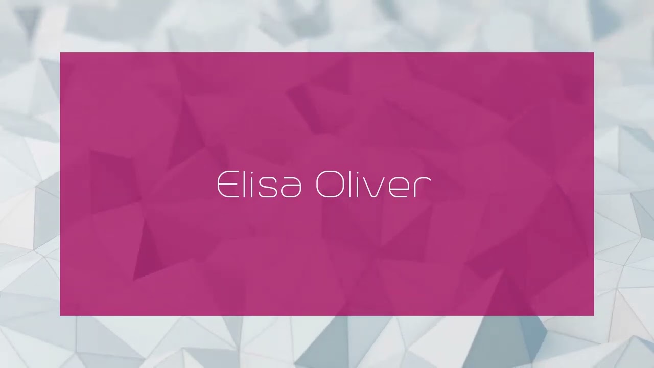 Elisa Oliver - appearance