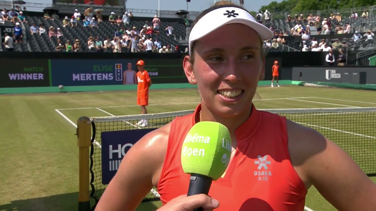 Elise Mertens in Belgium/Dutch colours in semi final interview | Libema Open 2025