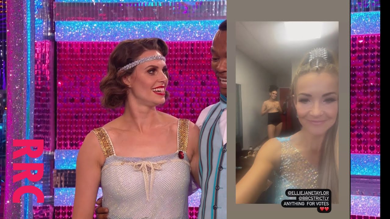 Ellie Taylor @hand bra dressing-room shenanigans