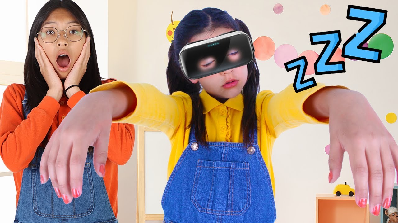 Ellie Wendy & Bobby Trapped in VR Game Adventure
