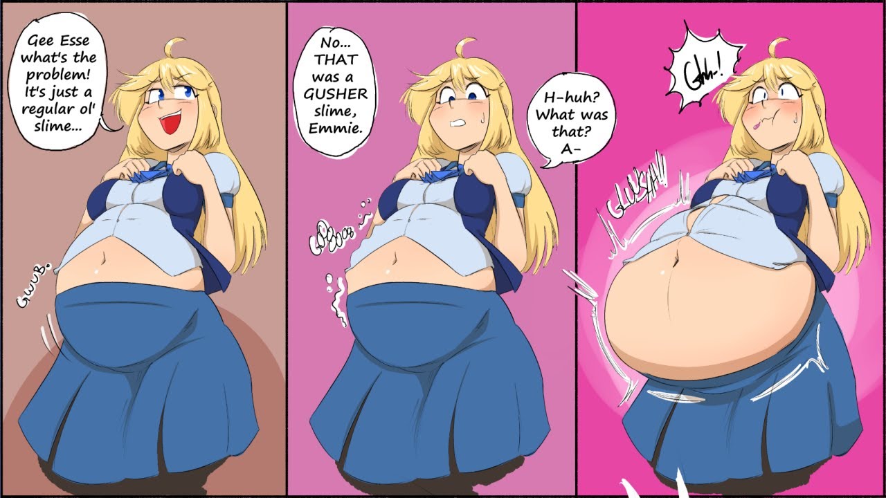 Emmie Swallows a Gusher Slime (Vore Comic Dub)