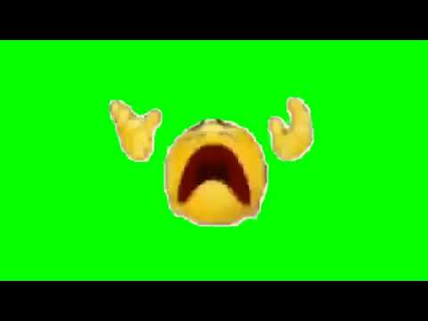 emoji disintegrating meme green screen