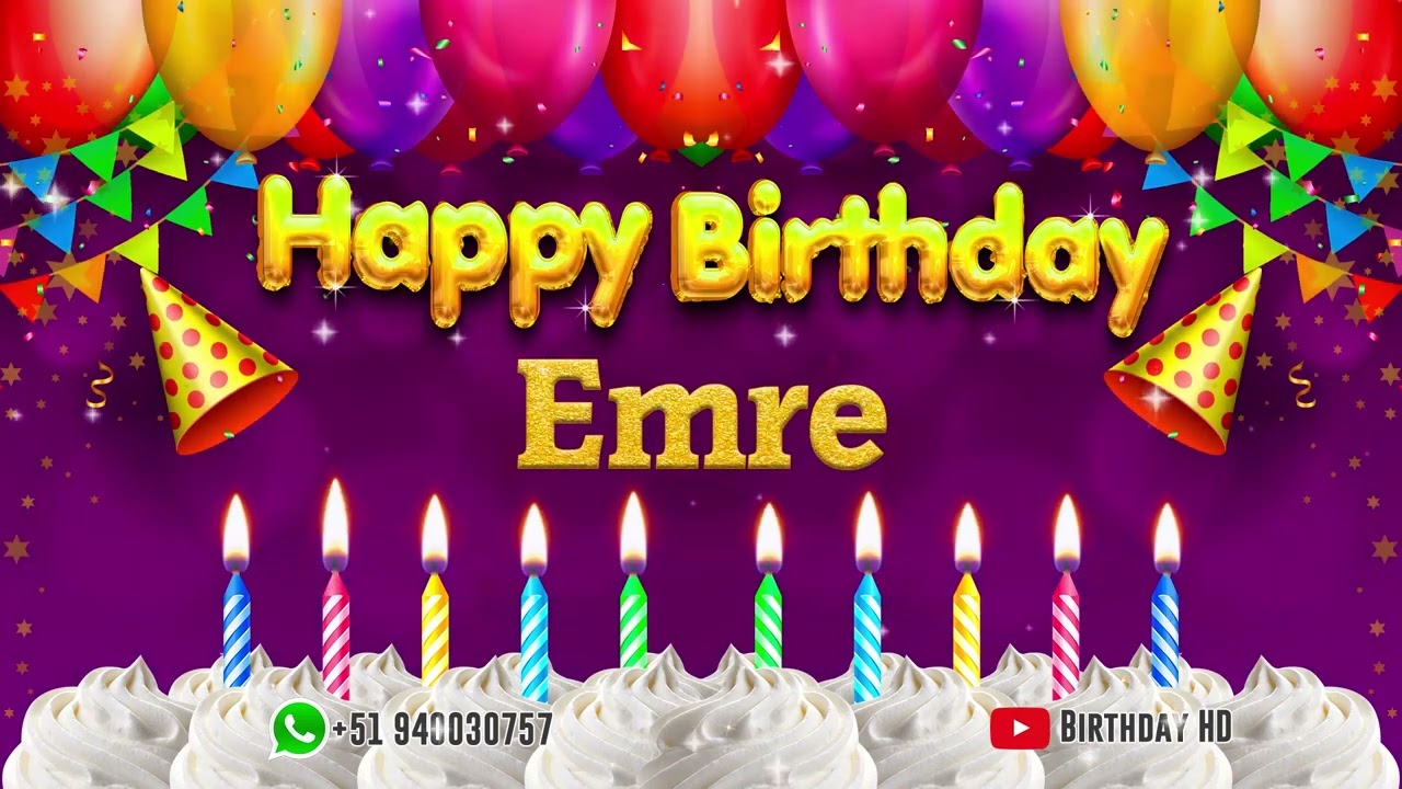 Emre Happy birthday To You - Happy Birthday song name Emre 🎁