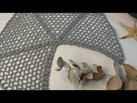 en kolay bal peteği pelerin şal modeli #crochet yeni şal modelleri