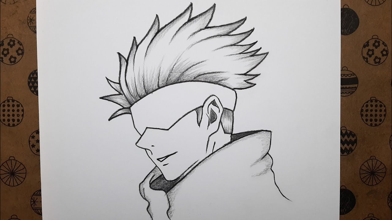 En Kolay Yoldan Öğretici, Adım Adım Anime Çizimi Gojo Satoru Anime Resmi Nasıl Çizilir