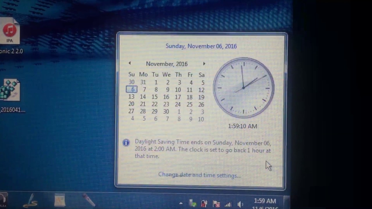 End Of Daylight Savings Time 2016